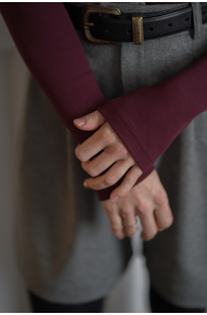 Golf mokka z prążkowanej bawełny – klasyczny golf damski | Marisol