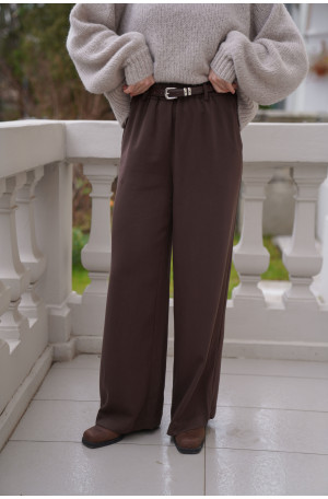 Spodnie Moris – proste, eleganckie spodnie z szerszą nogawką i kieszeniami | MARISOL