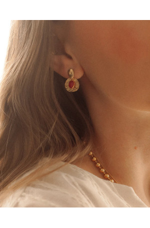 Kolczyki Terre z rubinem