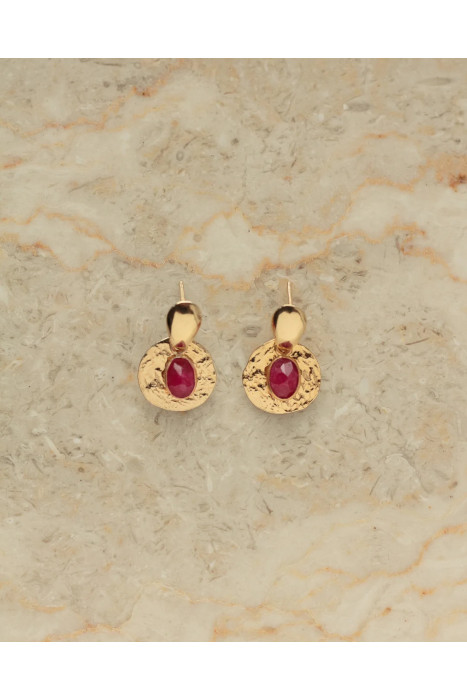 Kolczyki Terre z rubinem