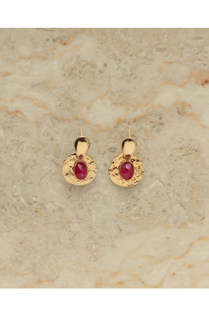 Kolczyki Terre z rubinem