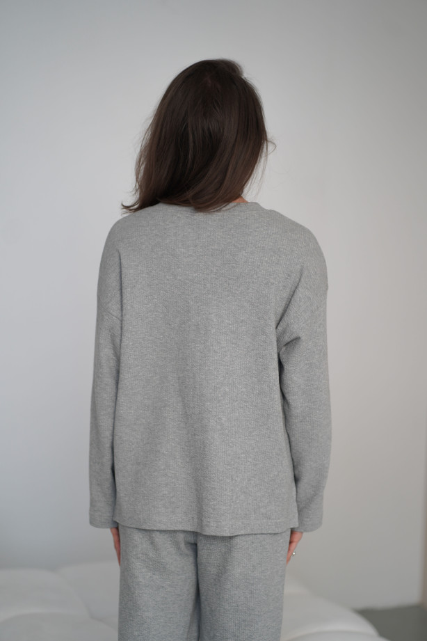 Bluza Knitted Grey - oversize z dzianiny, miękka i wygodna