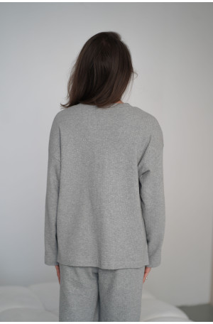 Bluza Knitted Grey - oversize z dzianiny, miękka i wygodna
