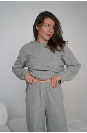 Bluza Knitted Grey - oversize z dzianiny, miękka i wygodna