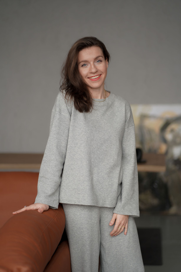Bluza Knitted Grey - oversize z dzianiny, miękka i wygodna