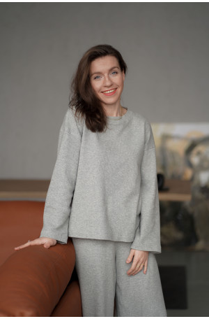 Bluza Knitted Grey - oversize z dzianiny, miękka i wygodna