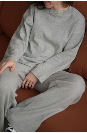 Bluza Knitted Grey - oversize z dzianiny, miękka i wygodna