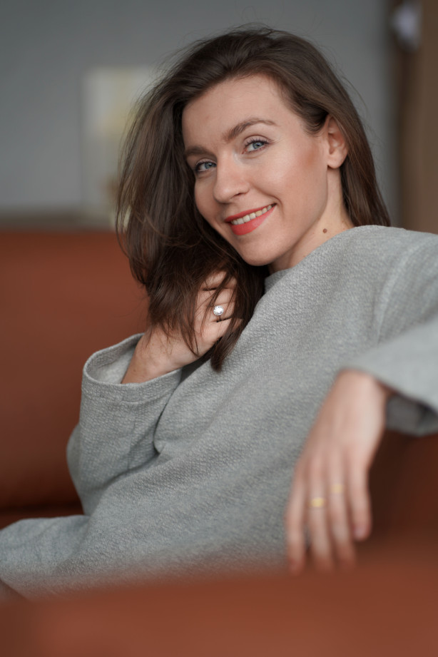 Bluza Knitted Grey - oversize z dzianiny, miękka i wygodna