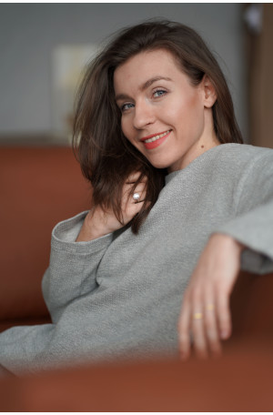 Bluza Knitted Grey - oversize z dzianiny, miękka i wygodna