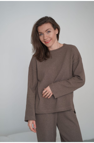Bluza Knitted Brown – oversize z dzianiny, miękka i wygodna