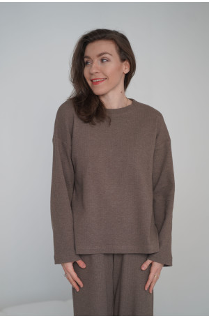 Bluza Knitted Brown – oversize z dzianiny, miękka i wygodna