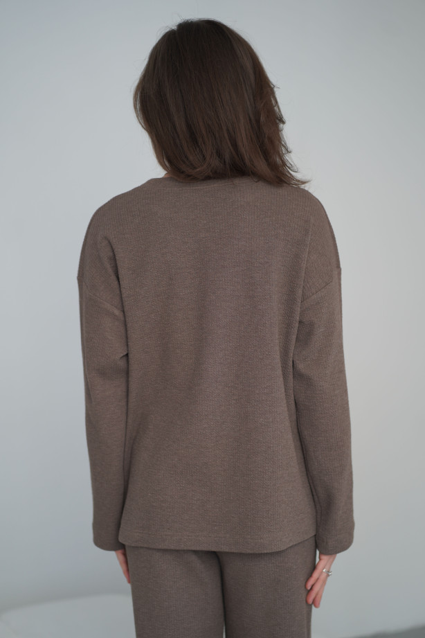 Bluza Knitted Brown – oversize z dzianiny, miękka i wygodna