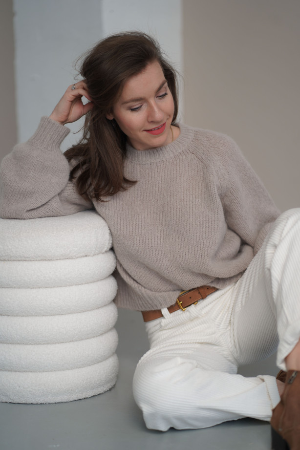 Sweter Noelle - luksusowy raglan z alpaki i merino | Marisol