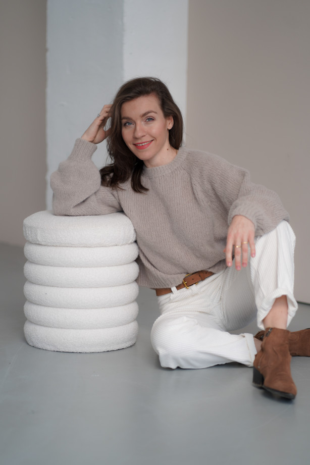 Sweter Noelle - luksusowy raglan z alpaki i merino | Marisol