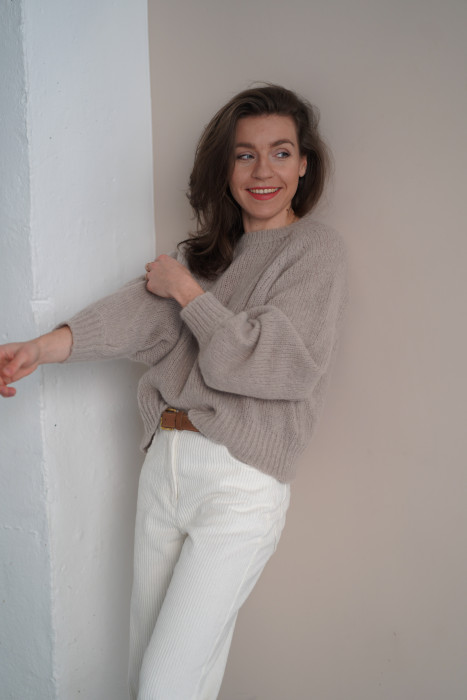 Sweter Noelle - luksusowy raglan z alpaki i merino | Marisol 2