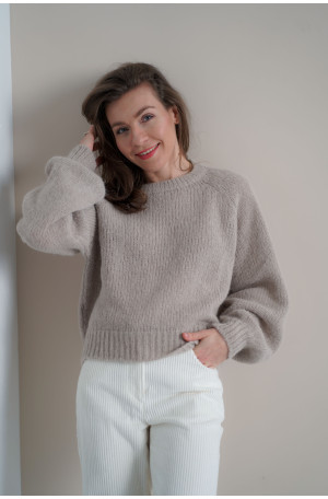 Sweter Noelle - luksusowy raglan z alpaki i merino | Marisol
