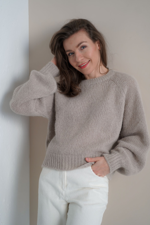 Sweter Noelle - luksusowy raglan z alpaki i merino | Marisol