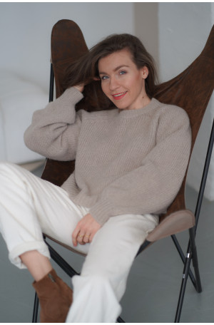 Sweter Noelle - luksusowy raglan z alpaki i merino | Marisol