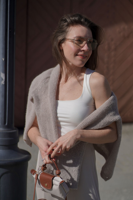 Krótki kardigan z alpaki - baby suri alpaca premium 2