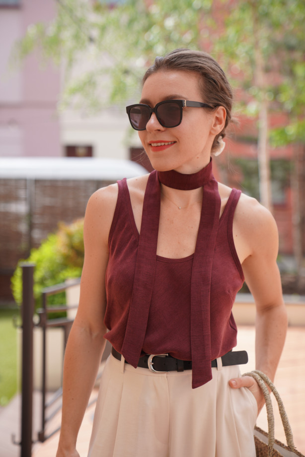 Top Vera - elegancki top na szerokich ramiączkach | Marisol