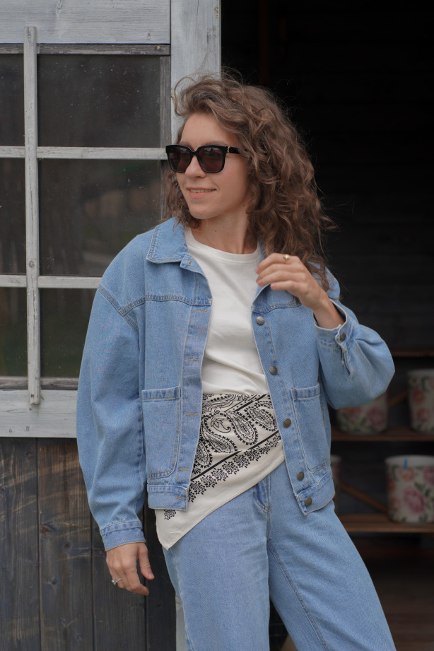Kurtka Hailey Denim - jeansowa klasyczna katana