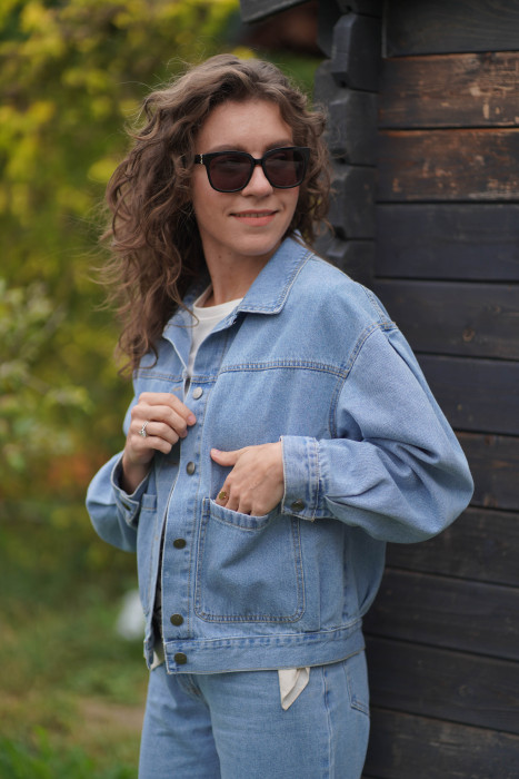 Kurtka Hailey Denim - jeansowa klasyczna katana