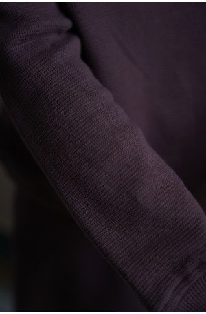 Bluza z suwakiem - bawełna wafelkowa, oversize