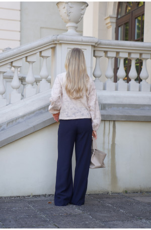 Spodnie Moris Navy - bestsellerowe spodnie z gumą w pasie | Marisol