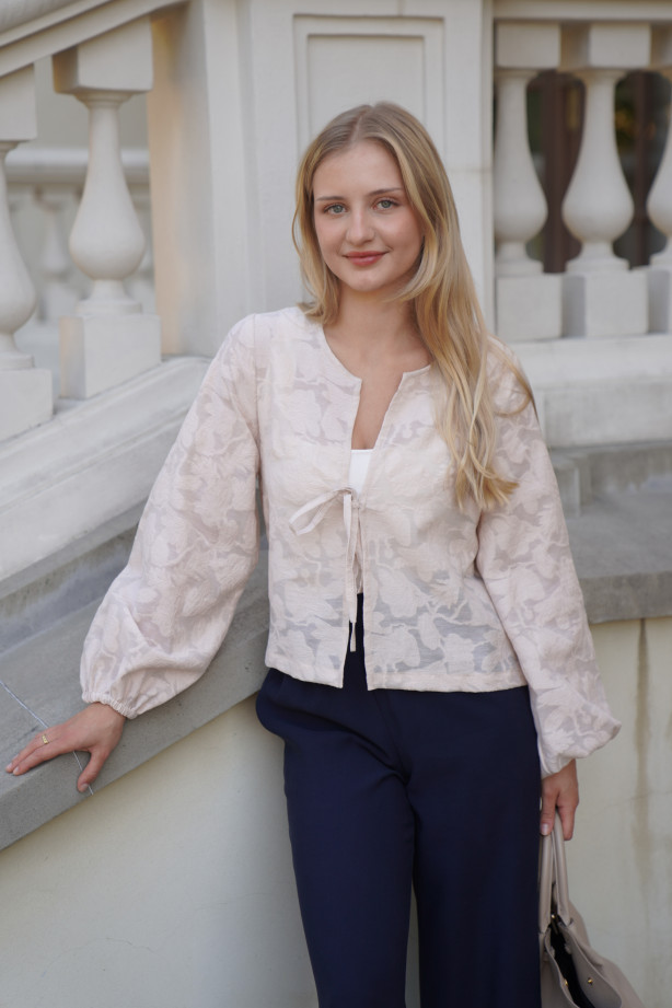 Spodnie Moris Navy - bestsellerowe spodnie z gumą w pasie | Marisol