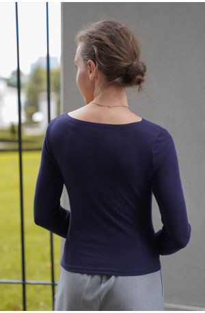 Longsleeve damski z marszczeniami - elegancki basic | Marisol