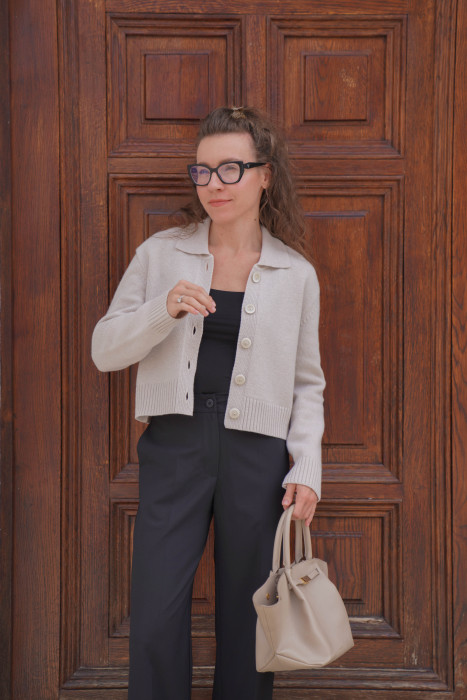 Spodnie wide leg z włoskiej wełny - eleganckie spodnie damskie | Marisol 2