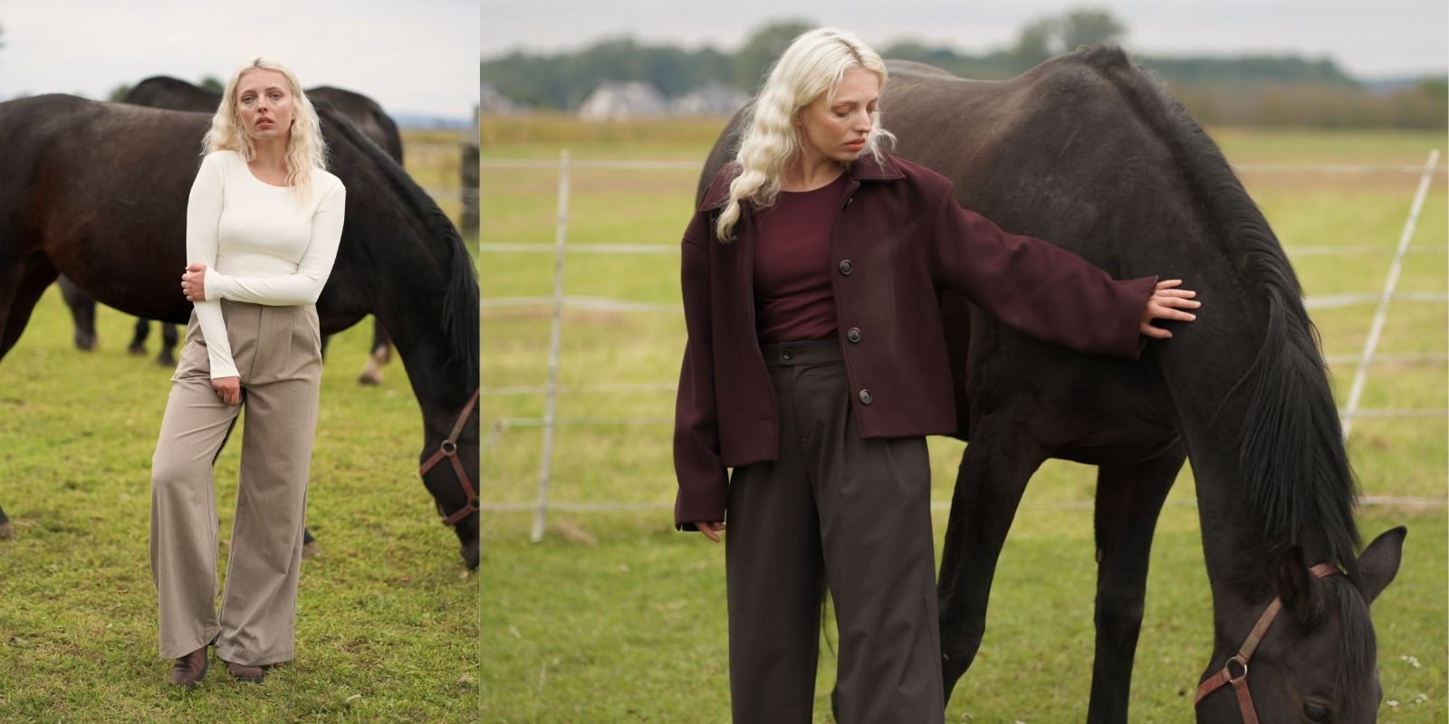 Szlachetność, spokój i klasa - wełniana kolekcja Marisol sfotografowana w stadninie koni